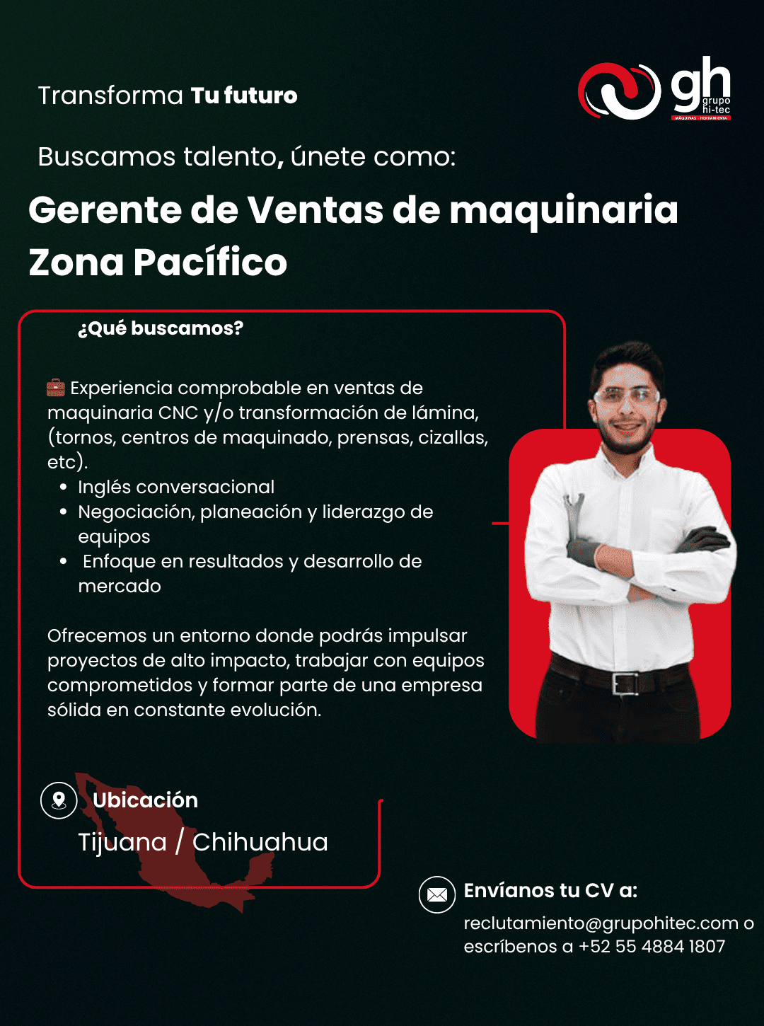 Gerente de Ventas de maquinaria  Zona Pacífico